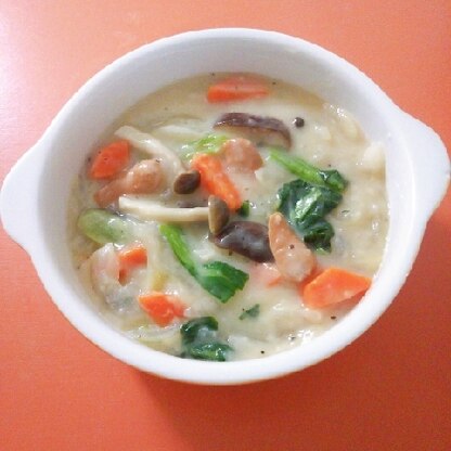 ciciinoさん こんばんは♪野菜ときのこたっぷりで、とっても美味しかったです！寒いこの季節に温まり嬉しいです☆素敵なレシピに感謝ですo(^o^)o